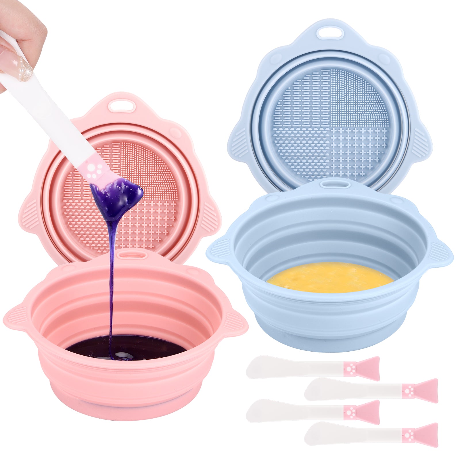 Mity rain 2pcs Silicone Wax Warmer Liner, Non-Stick Wax Pot Silicone Bowl  Replacement, Reuse Wax Melt Warmer Liner With 2pcs Silicone Spatulas For  Hair Removal