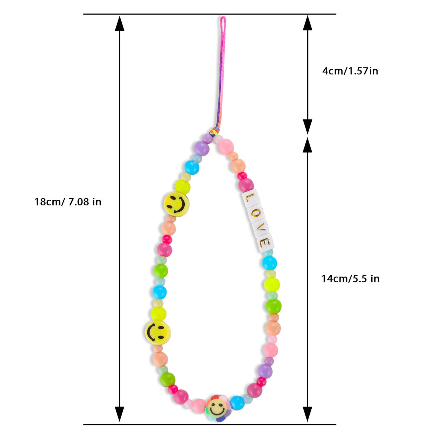 OUTXE Y2K Beaded Wrist Phone Strap 4-Pack
