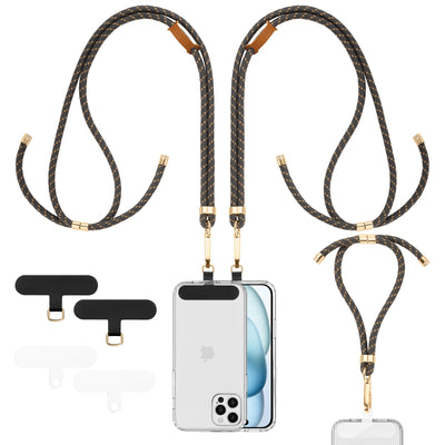 OUTXE Phone Lanyard- 2× Adjustable Crossbody Phone Strap, 1× Wrist Strap, 4× Tab- Anti-Theft Phone Lanyard, Universally Compatible with Most Phones, Ultimate Companion for Travel, Shopping, Concerts