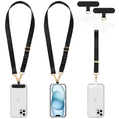 OUTXE 2× Phone Lanyard Adjustable Neck to Crossbody, 1× Wrist Strap, 4× Tab- Anti Theft Phone Lanyard,Universally Compatible with Most Phones,Ultimate Companion for Travel, Shopping & Concerts