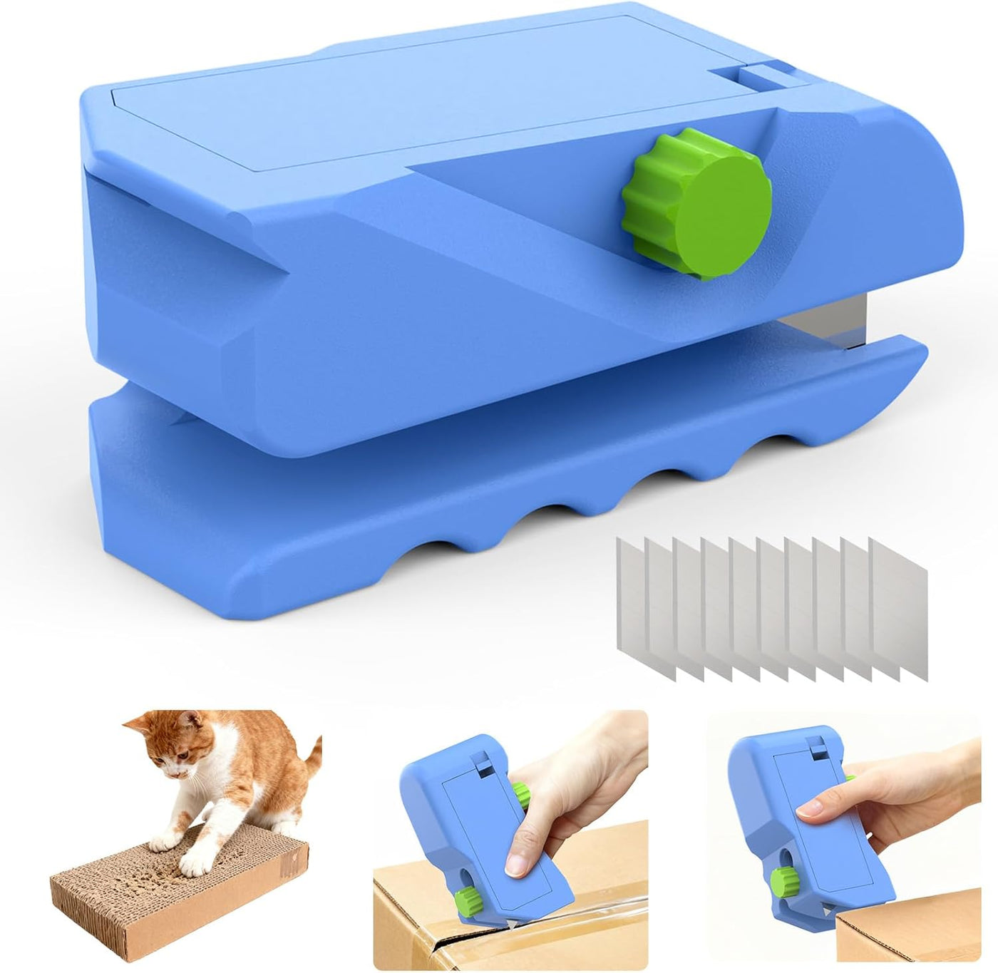 Cardboard Cutter for Cat Scratchers with 10pcs Blade, 4-in-1 Box Cutte ...