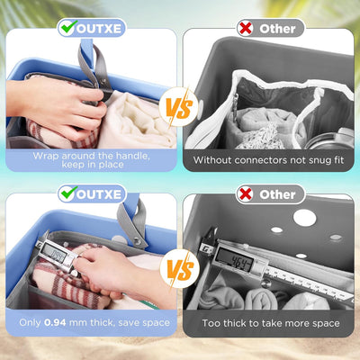 OUTXE Beach Bag Organizer Compatible with X Large Bogg Bag Accessories Inserts, Lightweight Mesh Insert Divider Pouch for Original XL Bogg Bag, Beach Tote Bag Insert for Organizing