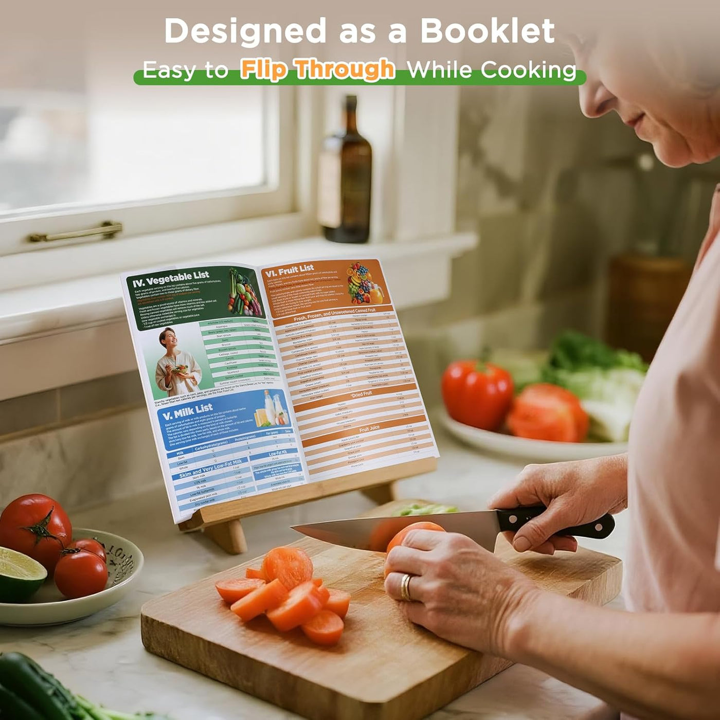OUTXE Beginner-Friendly Diabetes Food List and Meal Planner Laminated Diabetic Food Guide Chart | Healthy Mediterranean Diet | Low Carb | Glycemic Index | for Pre Type 1 2 Adults