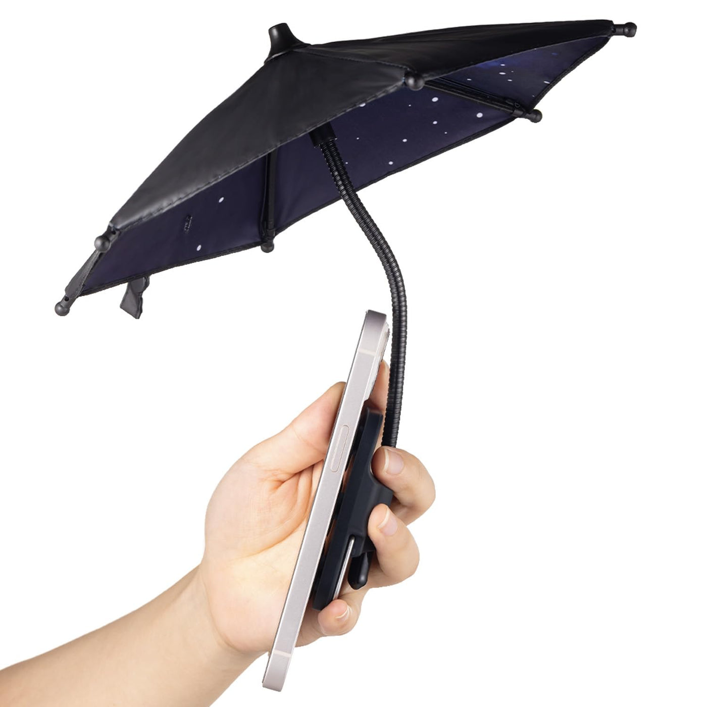 OUTXE Phone Umbrella for Sun, 360°Adjustable Shade Cover for Cell iPhone/Android/Kindle, Mini Cellphone Shield Suction Cup Stand Holder -Black OUTXE Phone Umbrella for Sun, 360°Adjustable Shade Cover for Cell iPhone/Android/Kindle, Mini Cellphone Shield Suction Cup Stand Holder -Black