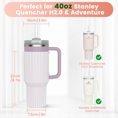 OUTXE Silicone Boot for 40oz Stanley Quencher Accessories, Water Bottle Boot Sleeve for Stanley Cup H2.0 Tumbler Accessories, Stanley Bottom Protector Accessories