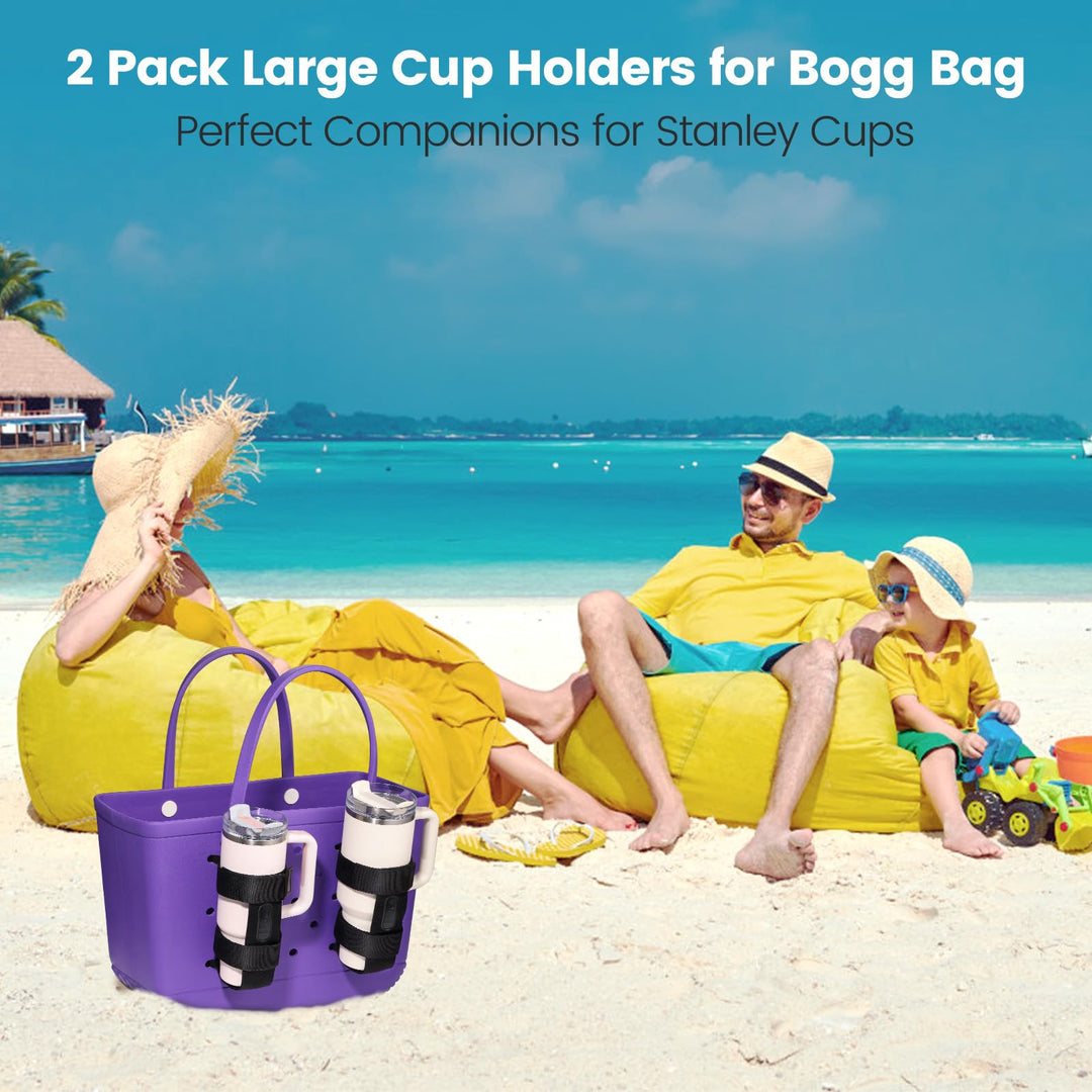 Top Cup Holder Tray For Bogg Bag X-Large – Holds Stanley Cups, Waterproof, Pink EVA, With Storage Box
