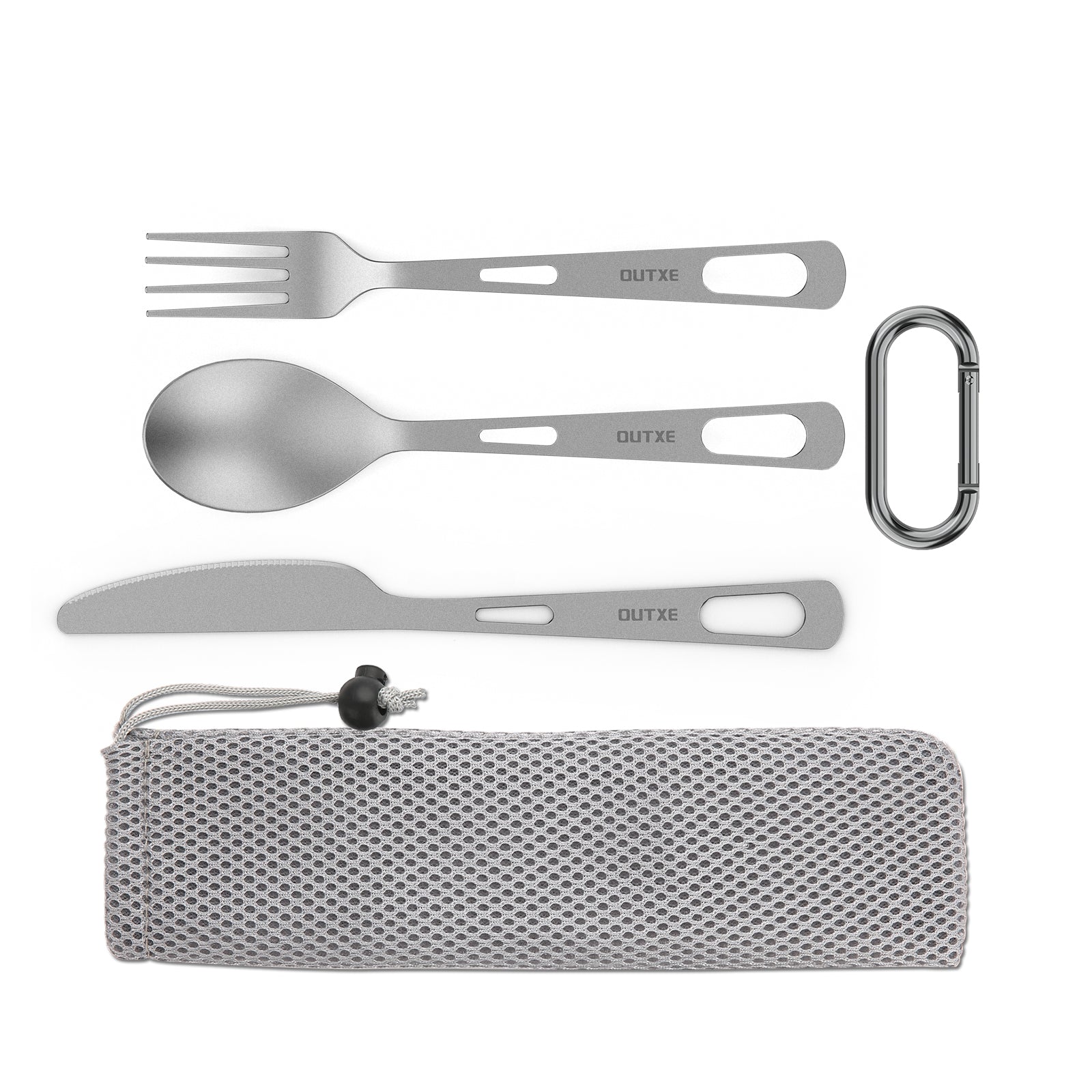 Titanium Cutlery Set: Spoon, Fork & Knife