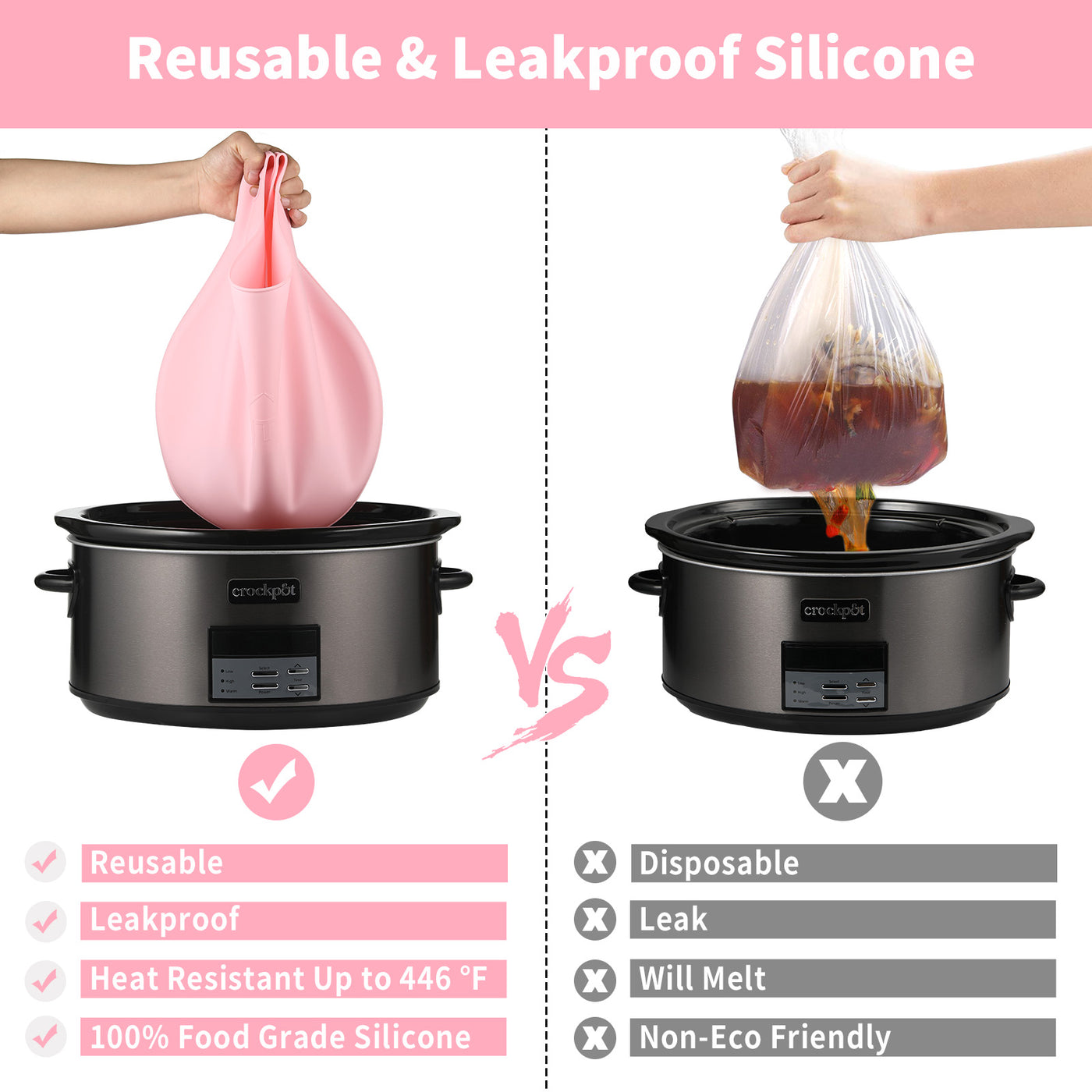 Silicone Slow Cooker Liners By Mrs. V's Kitchen Review & Giveaway! - Crock- Pot Ladies