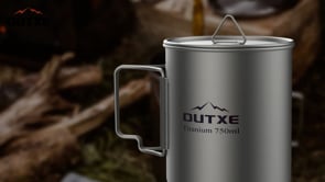 OUTXE Ultralight Titanium Pot with Lid 750ml