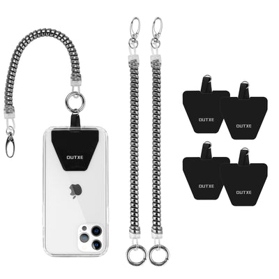 OUTXE Universal Phone Tether 2 * Coiled Tethers and 4 * Pads