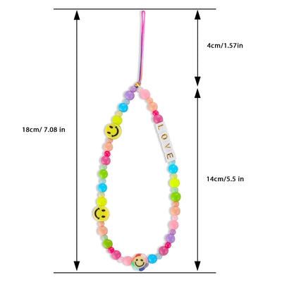 OUTXE Y2K Beaded Wrist Phone Strap 4-Pack