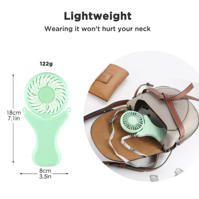OUTXE Portable Mini USB Necklace Fan with Rechargeable Battery