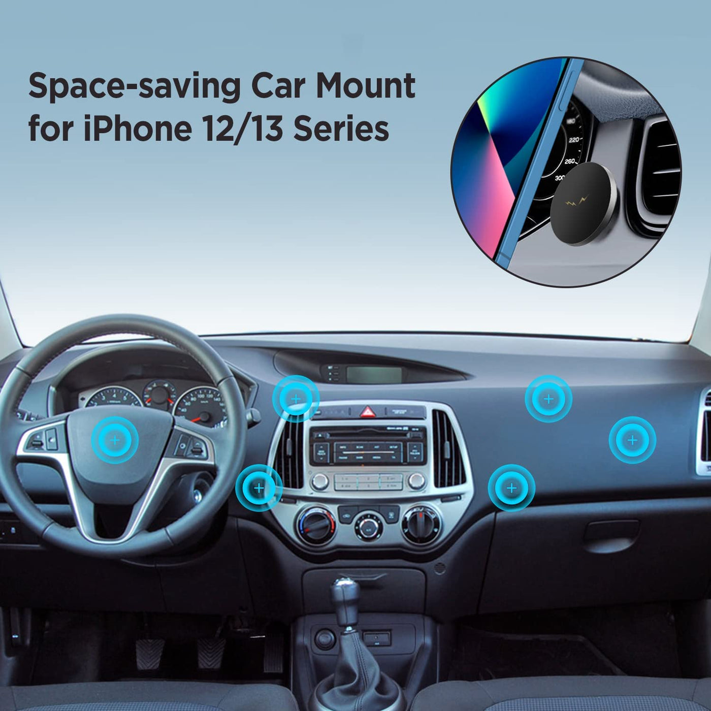 OUTXE Magnetic Car Mount for iPhone 12 13 Pro Max Mini