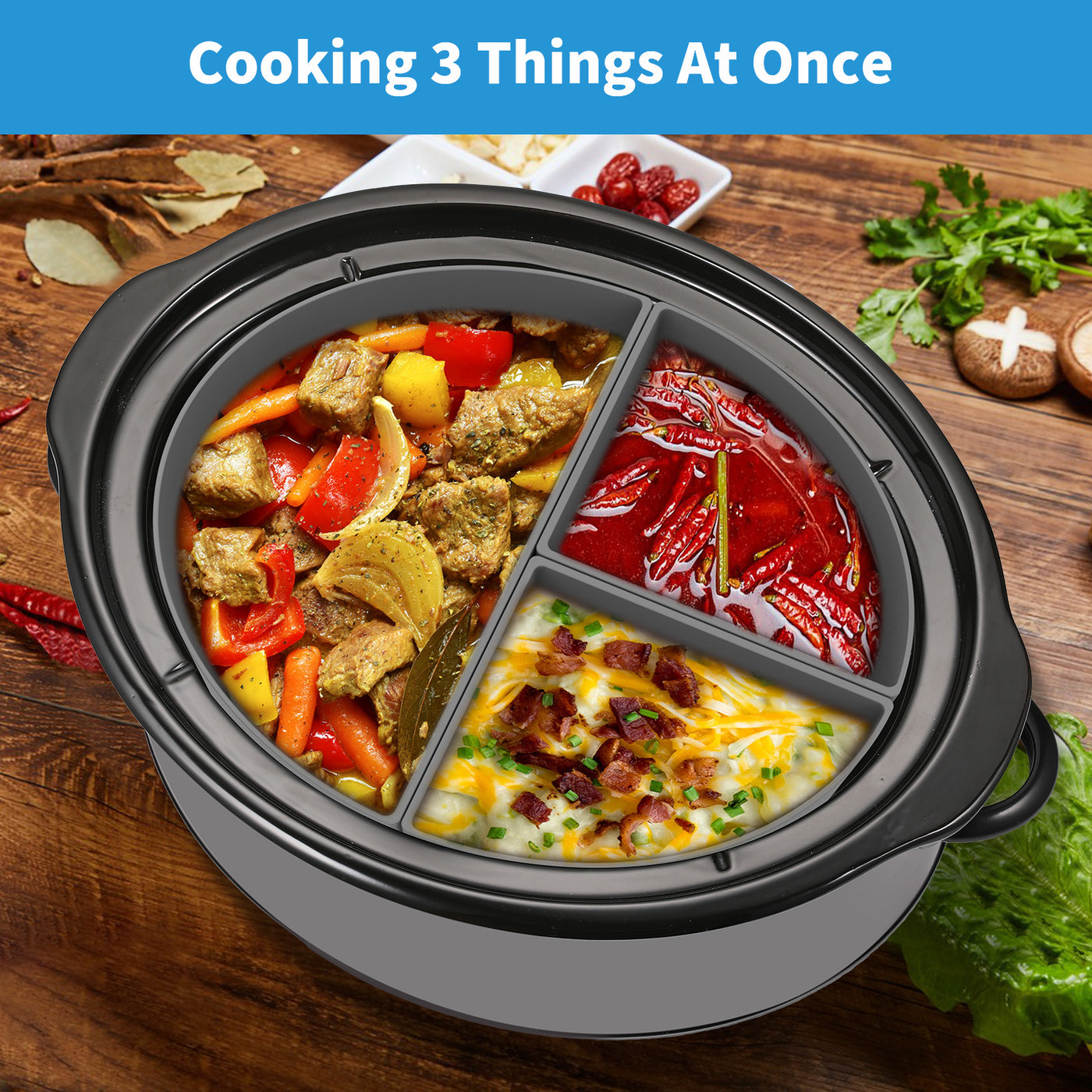 Slow Cooker Liners, Compatible For Crock Pot 6 Qt, Slow Cookers Liners For  6 Quart Oval, Reusable Silicone Slow Cooker Liners For Crock Pot Divider,  Oven Accessories Air Fryer Accessories Baking Supplies