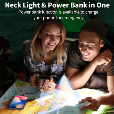 OUTXE Hands Free Neck Light 4000mAh for Camping