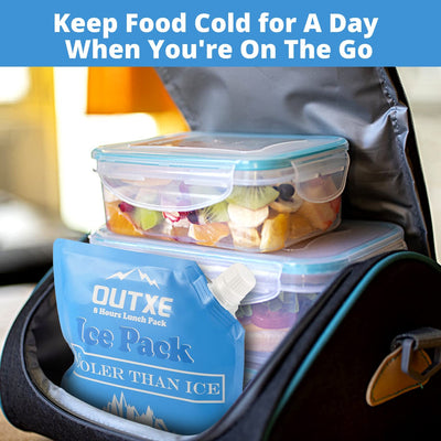 OUTXE Slim Reusable Smal Ice Packs for Lunch Box