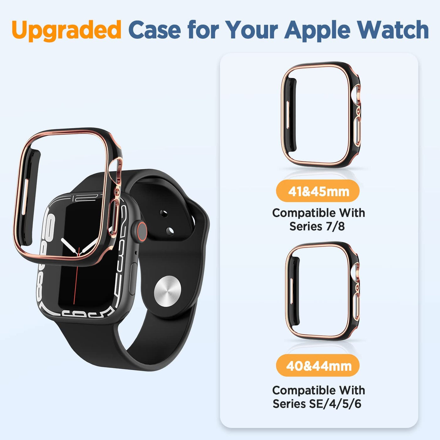 OUTXE 4 Pack Apple Watch Series 7 Case Without Screen Protector