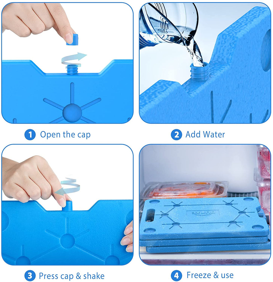 Dry Ice XL Large Ice Packs For Coolers Slim Freezer Packs For