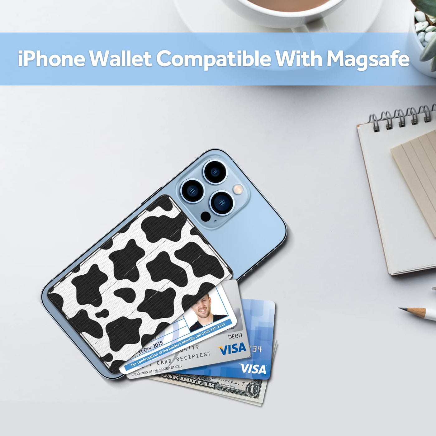 OUTXE Magnetic Wallet for Back of Cell Phone