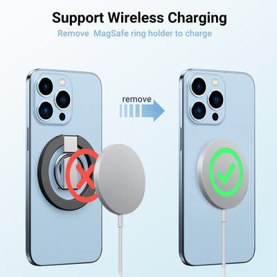 OUTXE Magnetic Adjustable Finger Ring Stand for Wireless Charging