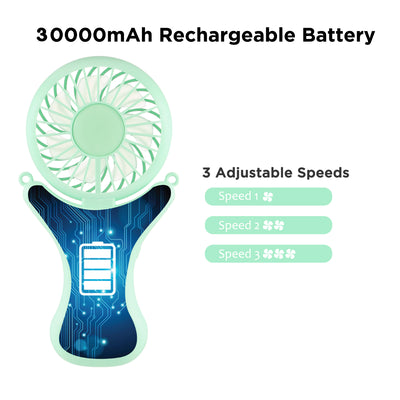 OUTXE Portable Mini USB Necklace Fan with Rechargeable Battery