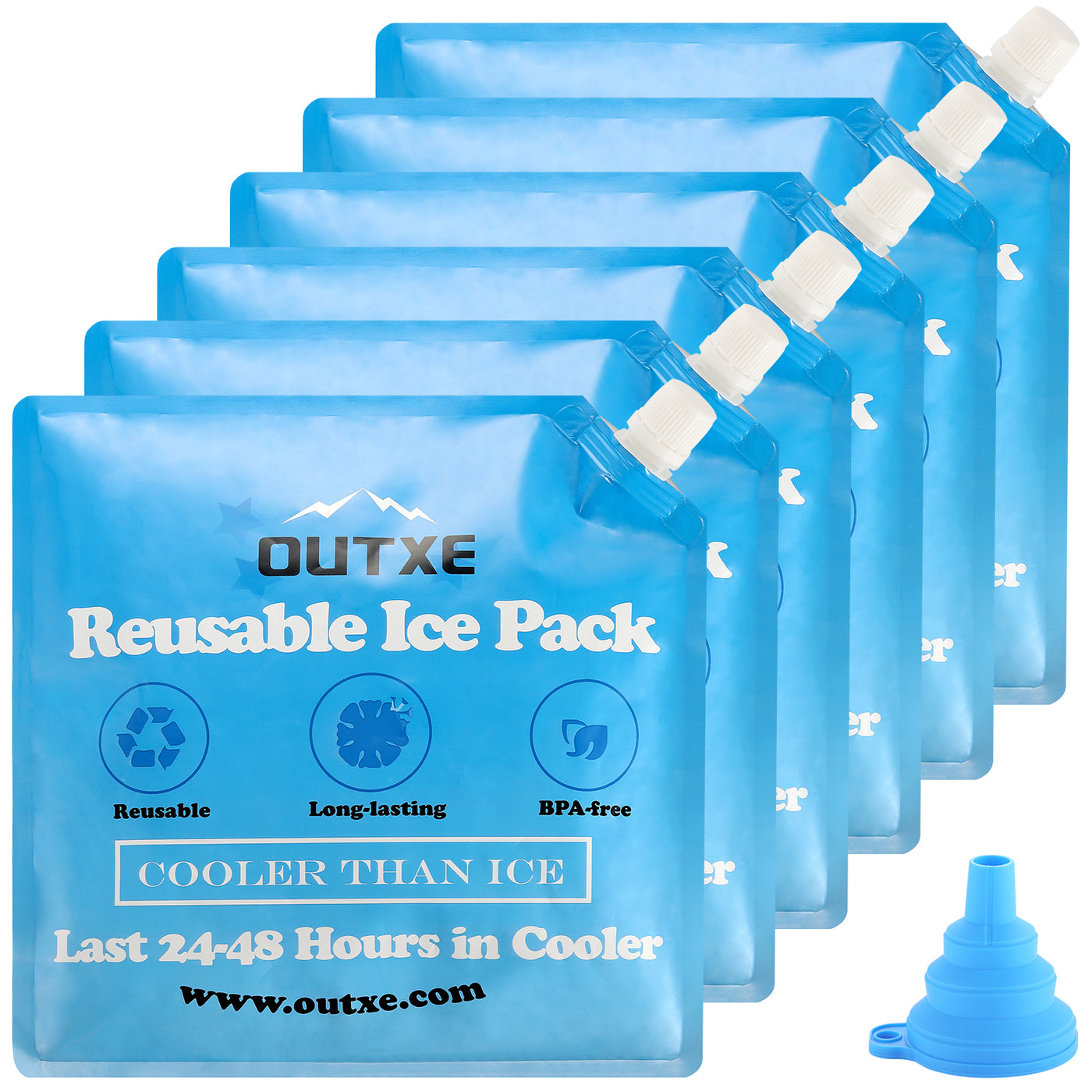 OUTXE Slim Reusable Large Ice Packs for Cooler