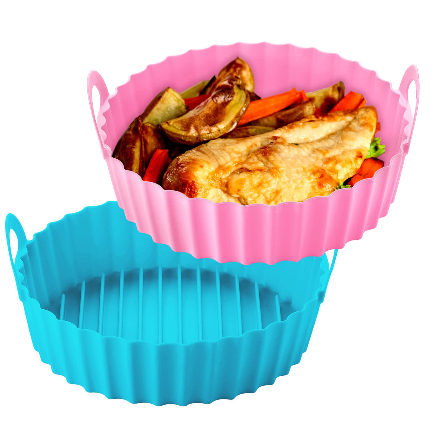 Silicone Air Fryer Basket Liner Cooking Pan - New Thicker material