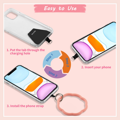 OUTXE Phone Wrist Strap 8 * Pads and 4 * Silicone Bracelet Strap